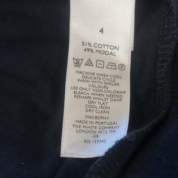 White Label The White Company Navy Blue Back Button Maxi Dress Size 4 - Picture 6 of 8